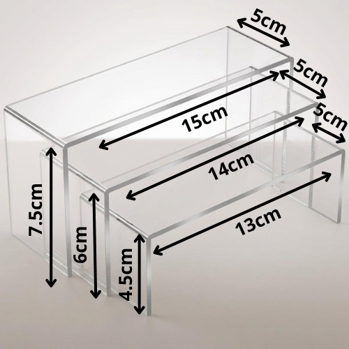 Nesting Acrylic Display Stand Set (3/9pcs)