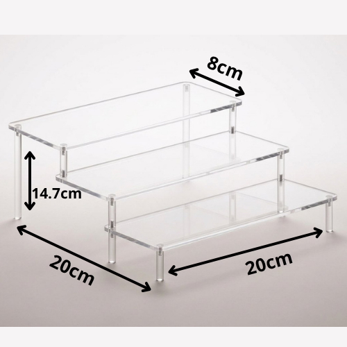 1-4 Tier Acrylic Display Stand with Feet