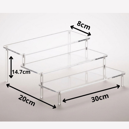 1-4 Tier Acrylic Display Stand with Feet