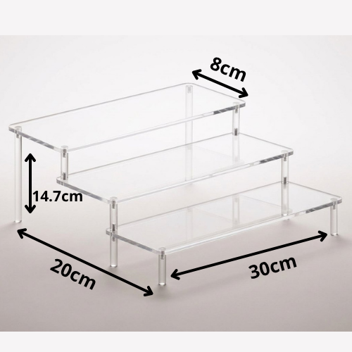 1-4 Tier Acrylic Display Stand with Feet