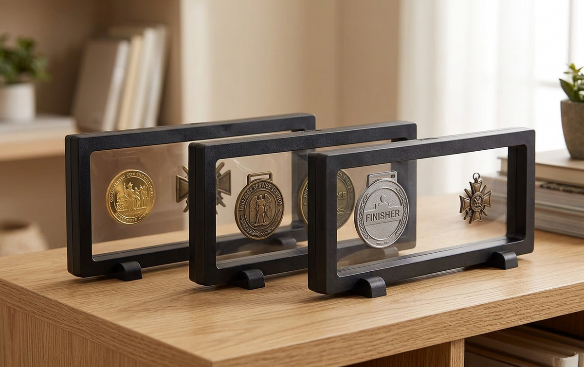 Floating Medal Display Case (3pcs)