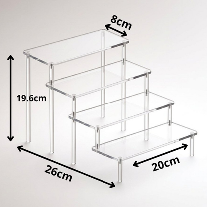 1-4 Tier Acrylic Display Stand with Feet